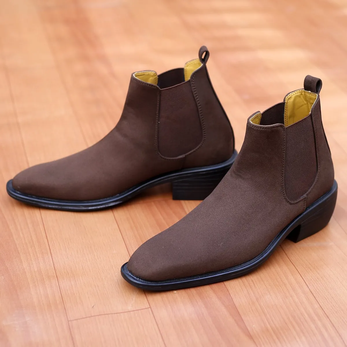 Men's Height Increasing Suede British Formal and Casual Wear Chelsea Boots