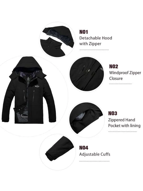 Men's Mountain Jacket Waterproof Winter Ski Coat Fleece Snowboarding Jackets Atna 012