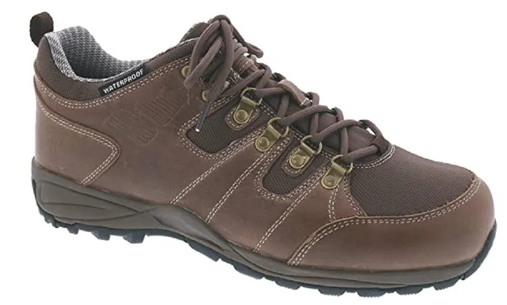 Mens Wide Fit Drew Canyon Hiking Shoes (6E Width) - Dark Brown