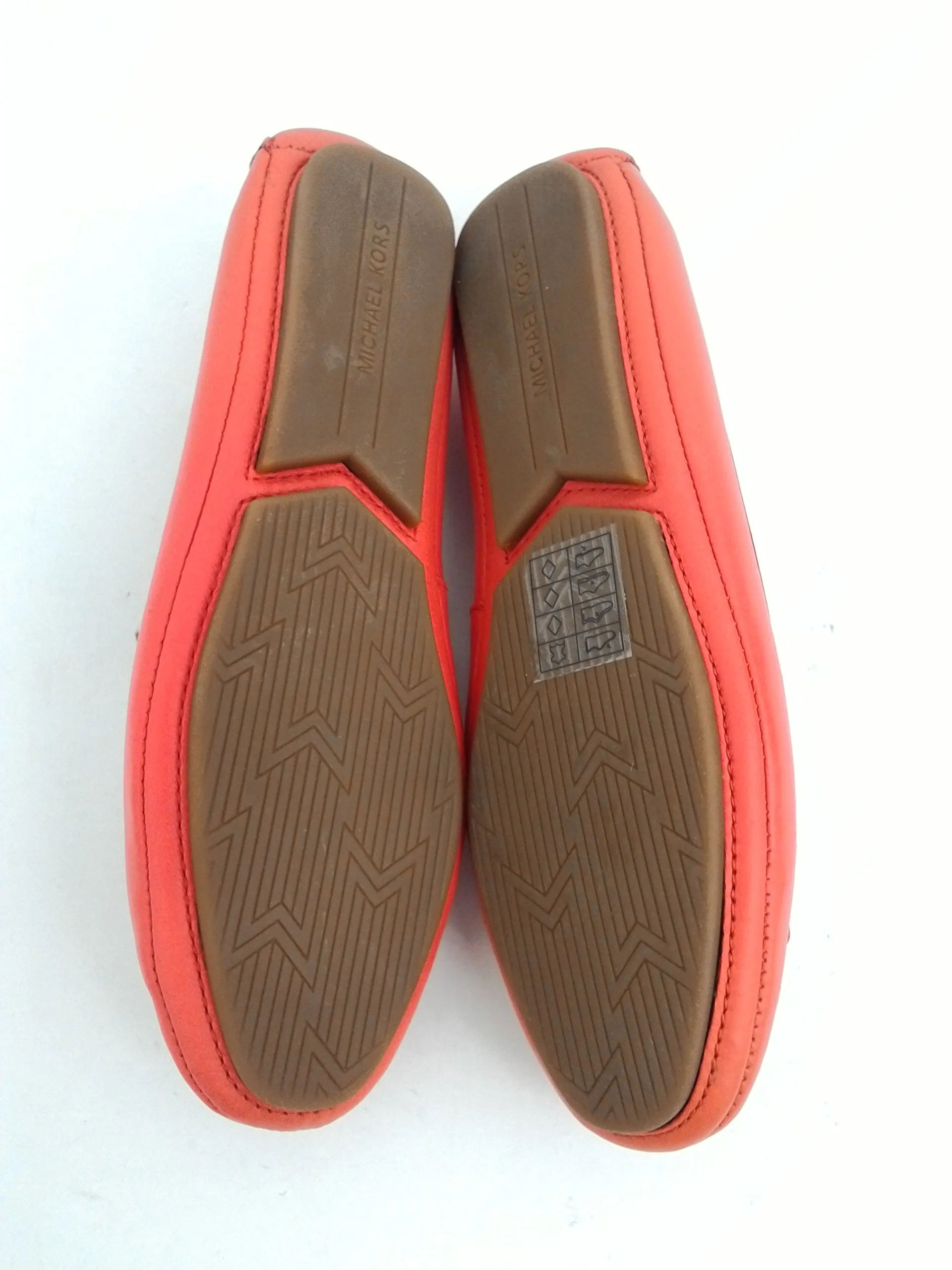 Michael Kors Women's Orange Leather Loafers Size 5 M