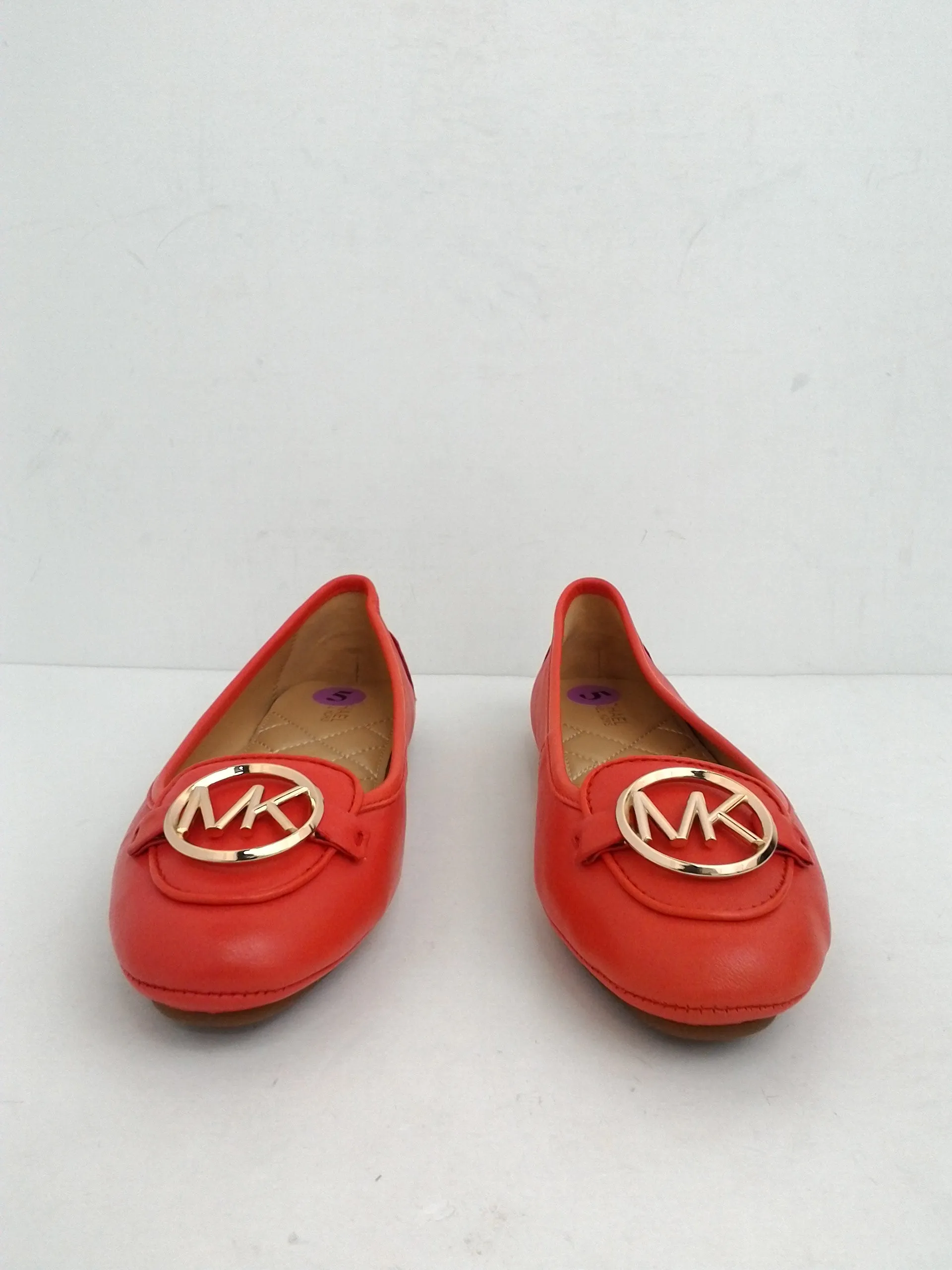 Michael Kors Women's Orange Leather Loafers Size 5 M