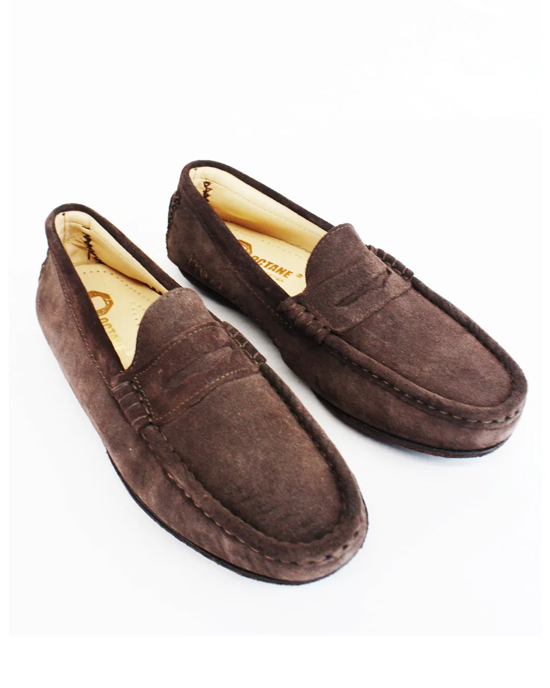 OCTANE CARVELLA CHOC SUEDE MOCCASSIN