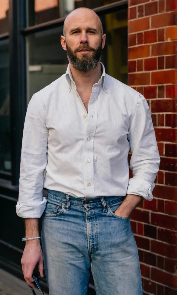 PS Green Striped Oxford - shirt