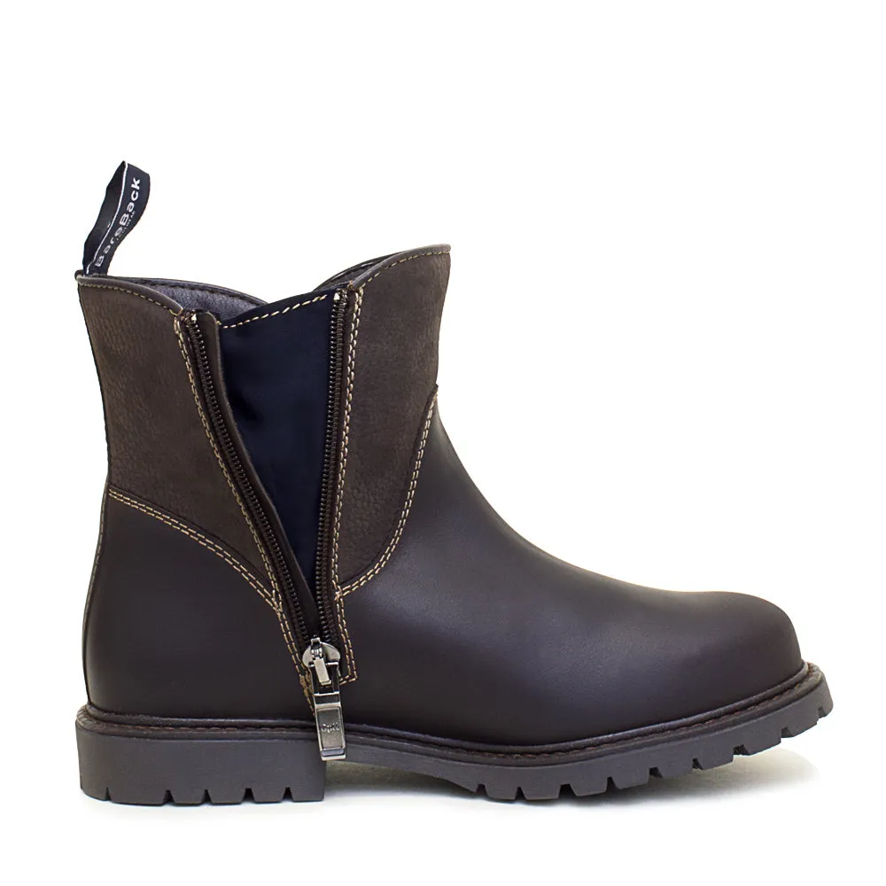 Quebec Waterproof Zip Up Ankle Boots - Brown