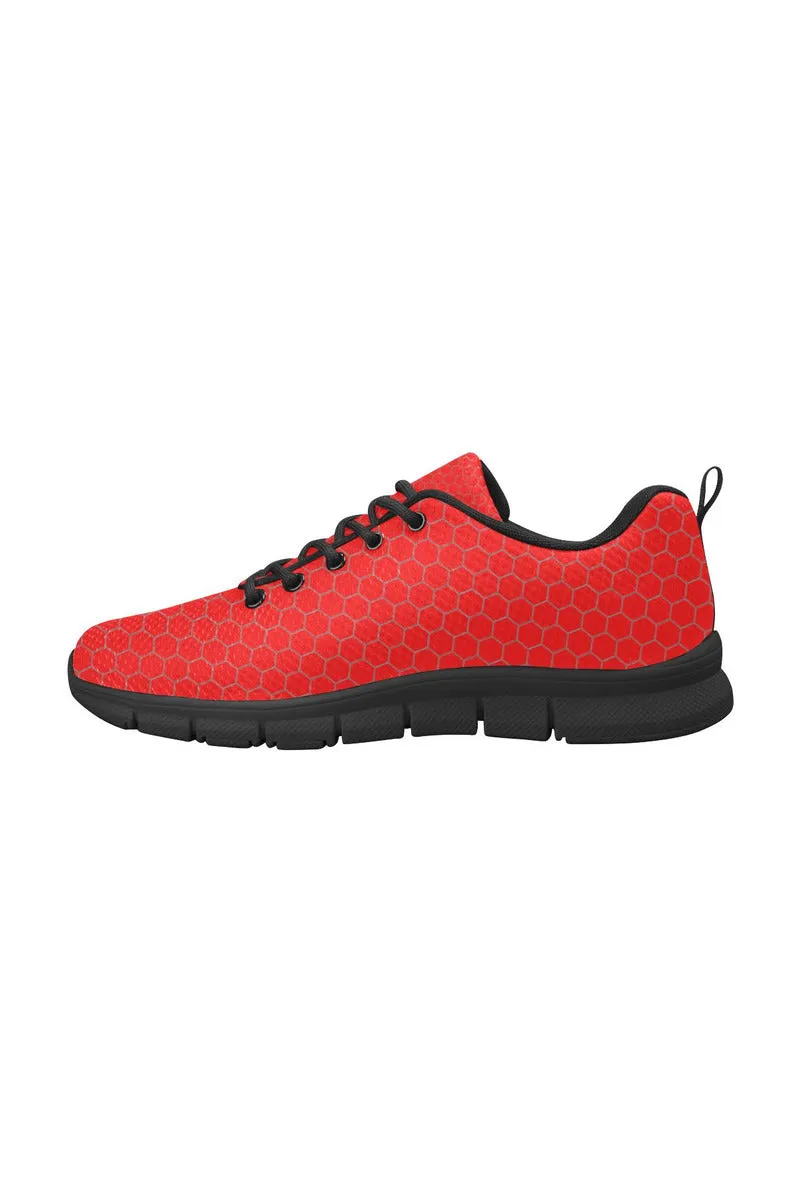 Red Honeycomb Men's Breathable Running Shoes