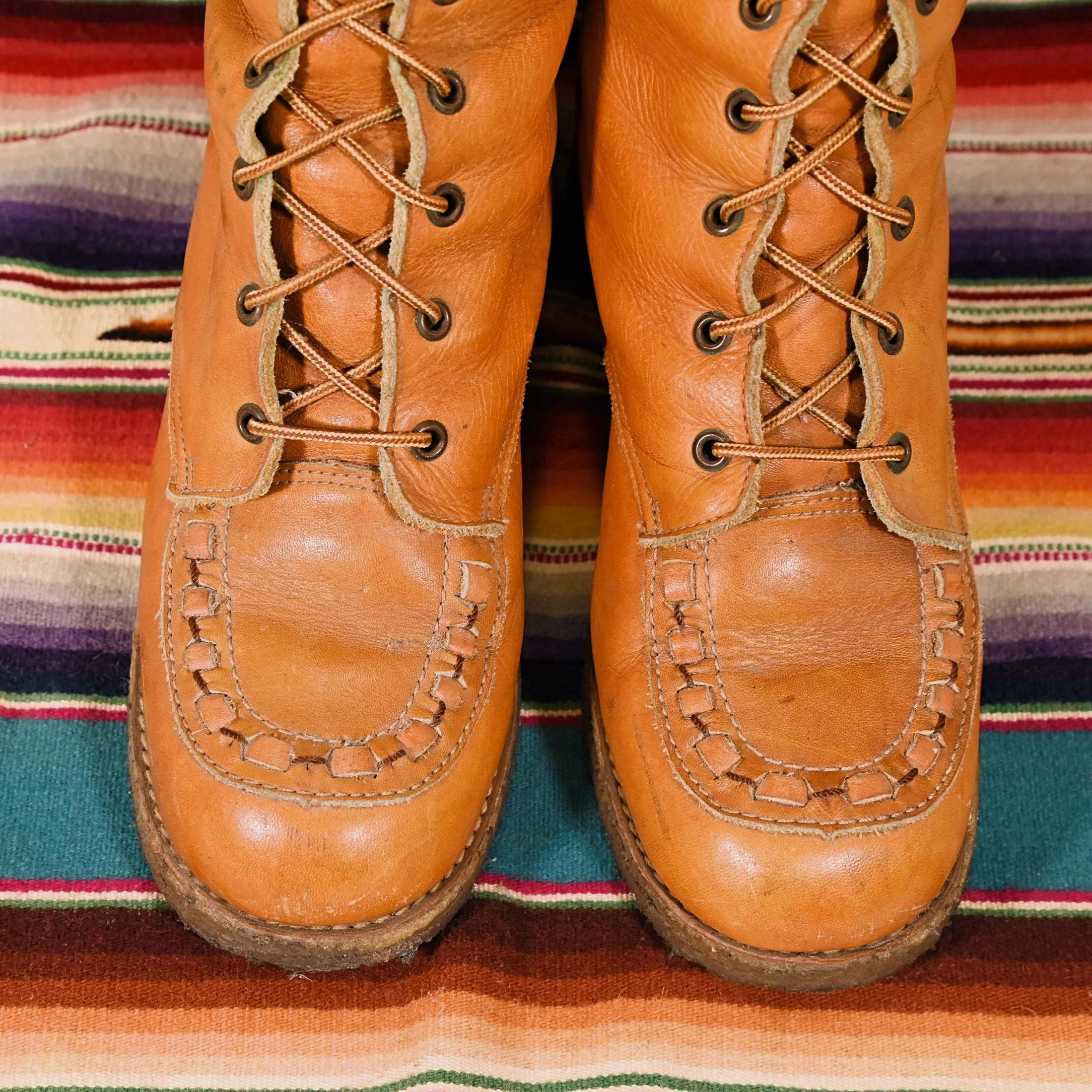 SOLD Vintage 70s Zodiac Lace Up Boots, 60s Granny Boots  8M