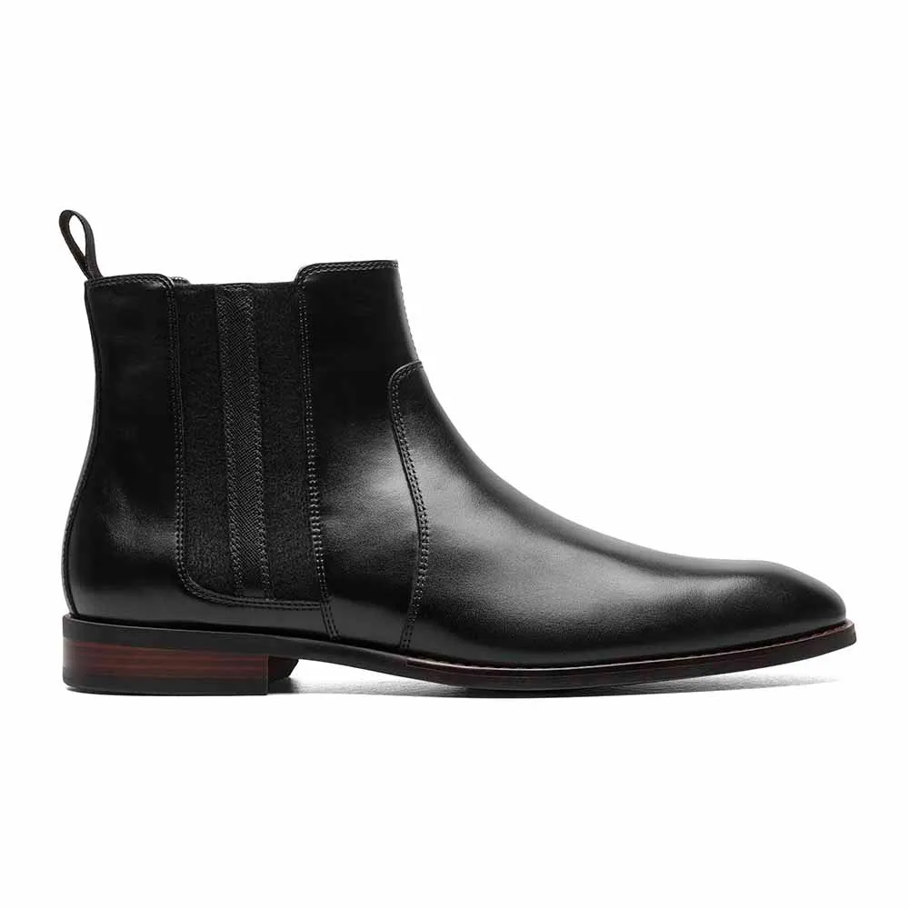 Stacy Adams Black KALEN Plain Toe Chelsea Boot