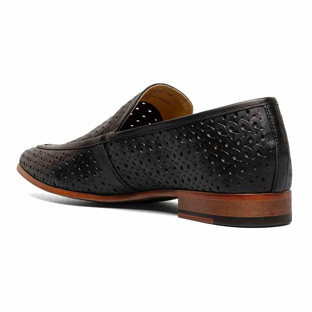 Stacy Adams Black WINDEN Moc Toe Perf Slip On