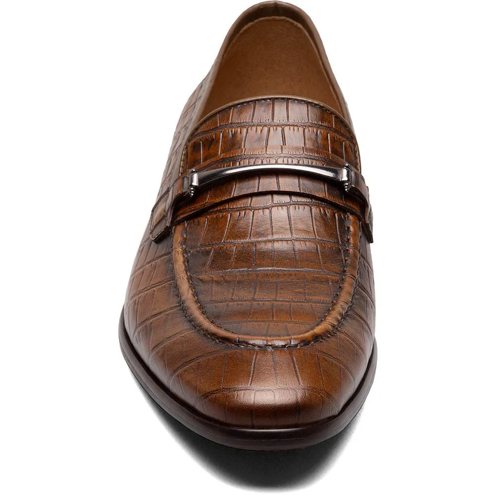 Stacy Adams Cognac FERDINAND Moc Toe Bit Slip On Shoes