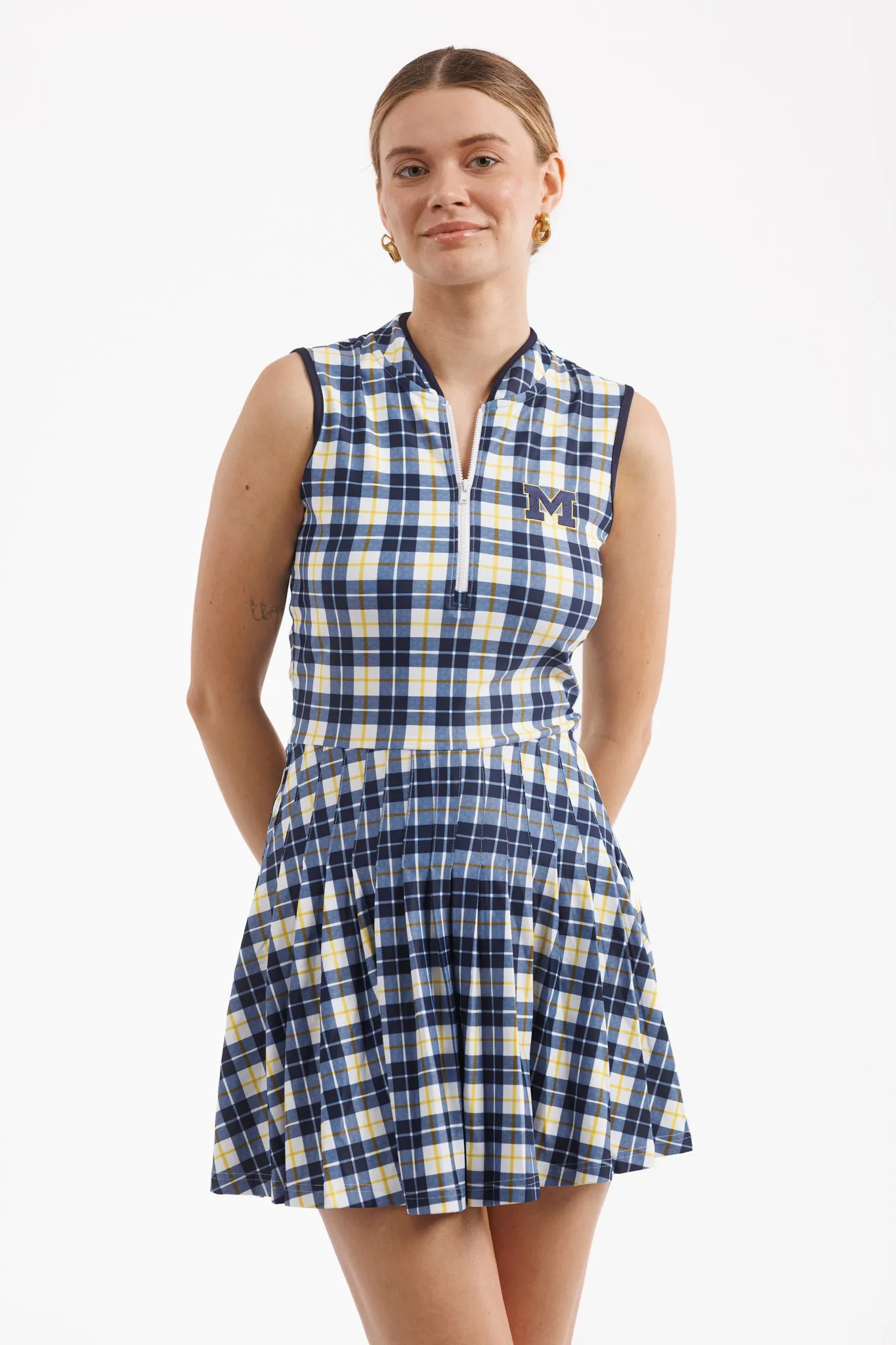 Tailgate Collection Mackenzie Dress - Michigan Plaid