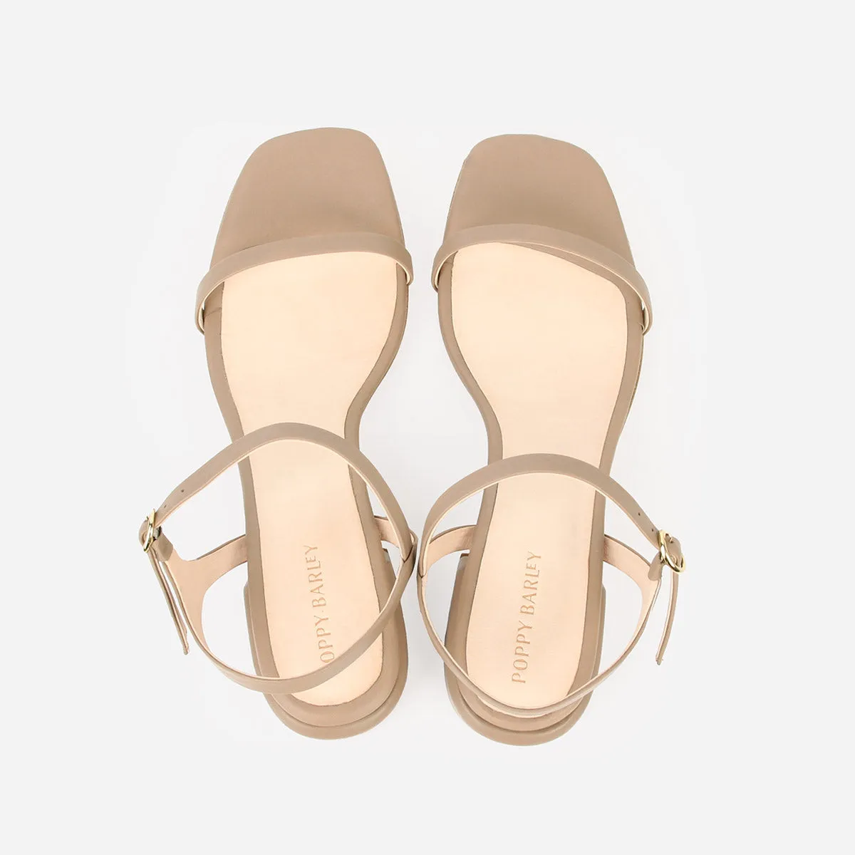 The Lindsay Heeled Sandal Biscotti