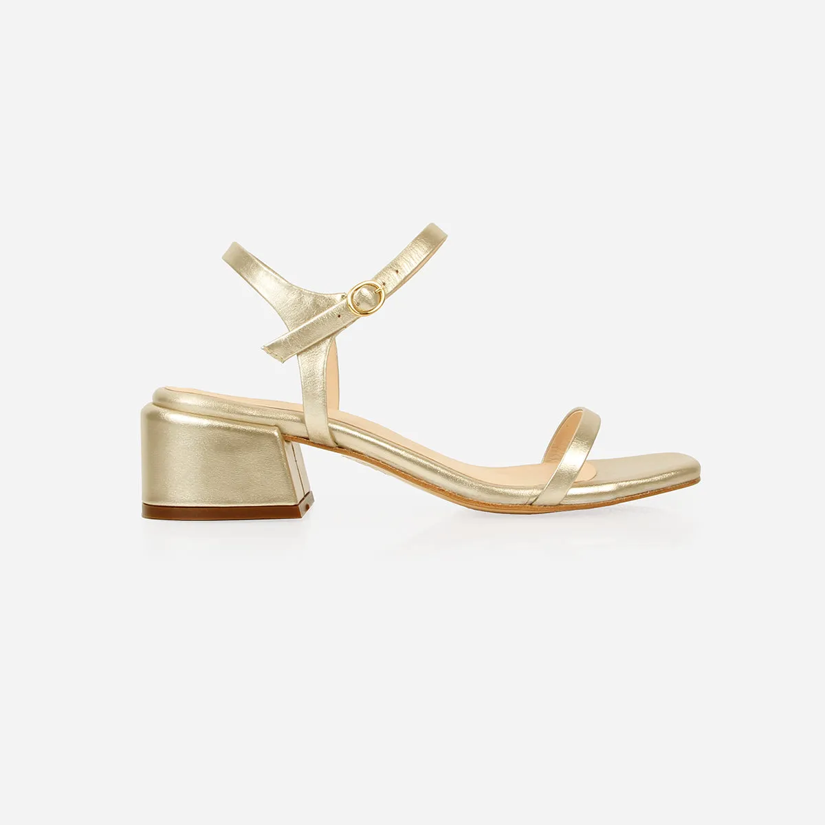 The Lindsay Heeled Sandal Champagne